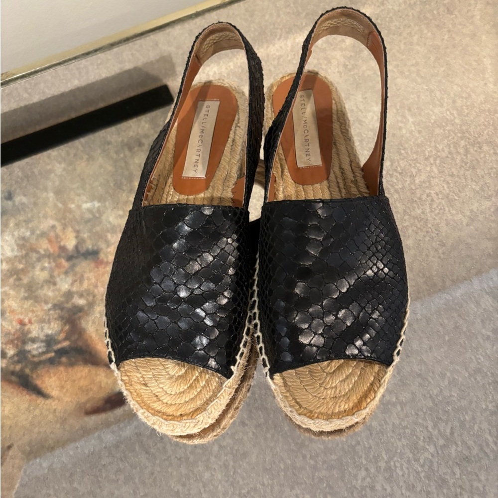 Stella mccartney raffia slides